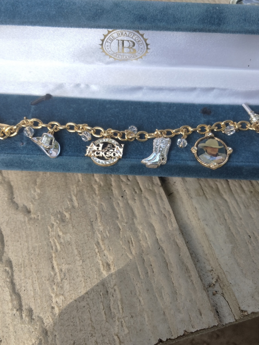 The Bradford Exchange Michael Jackson charm bracelet Gold & Silver Charm